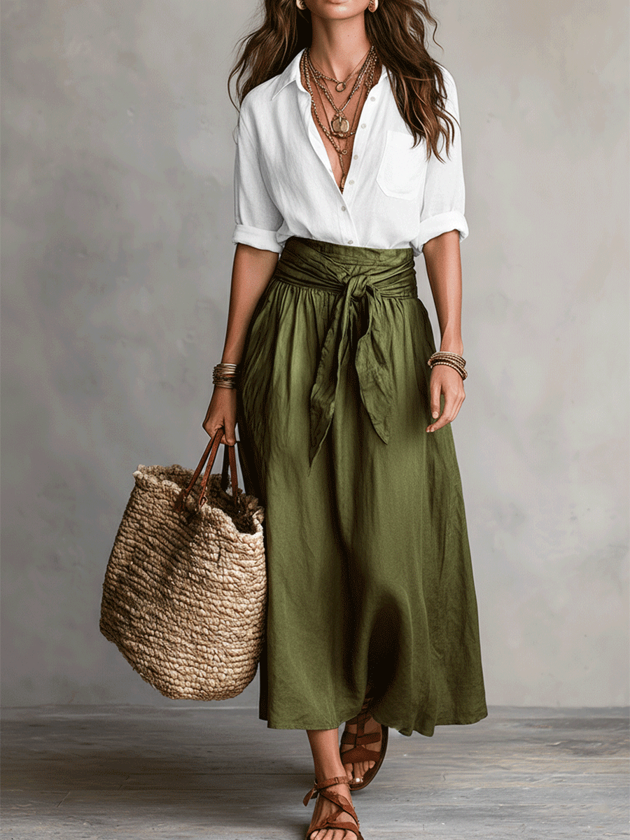 Effortless Elegance Boho Skirt Set