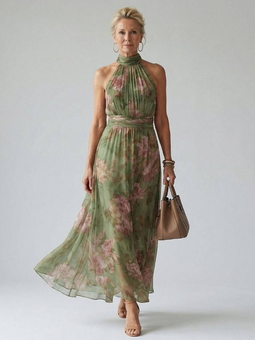 Naomi | Halter Maxi Dress