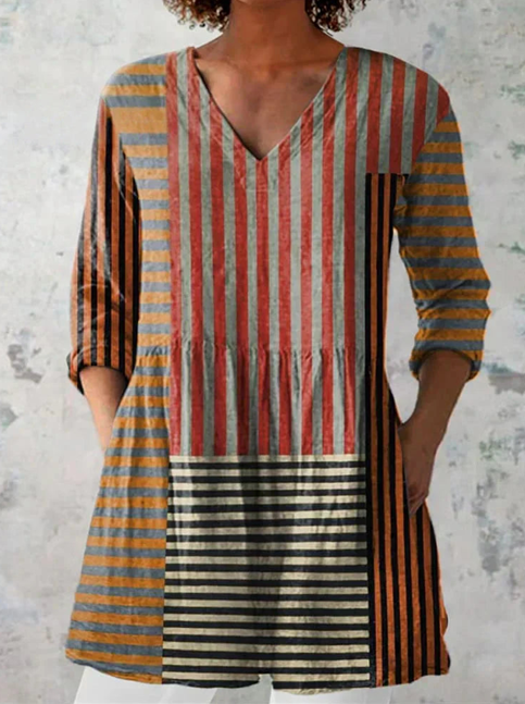 Cordelia | Long Blouse with V-Neck