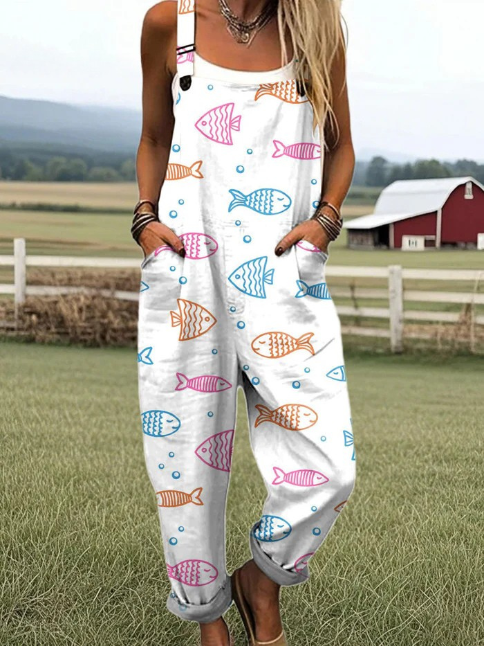 Ocean Whimsy Dungarees