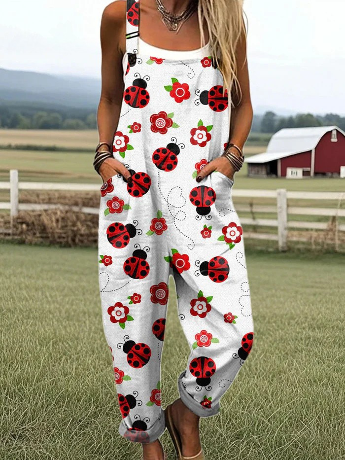 Ladybug Lane Dungarees