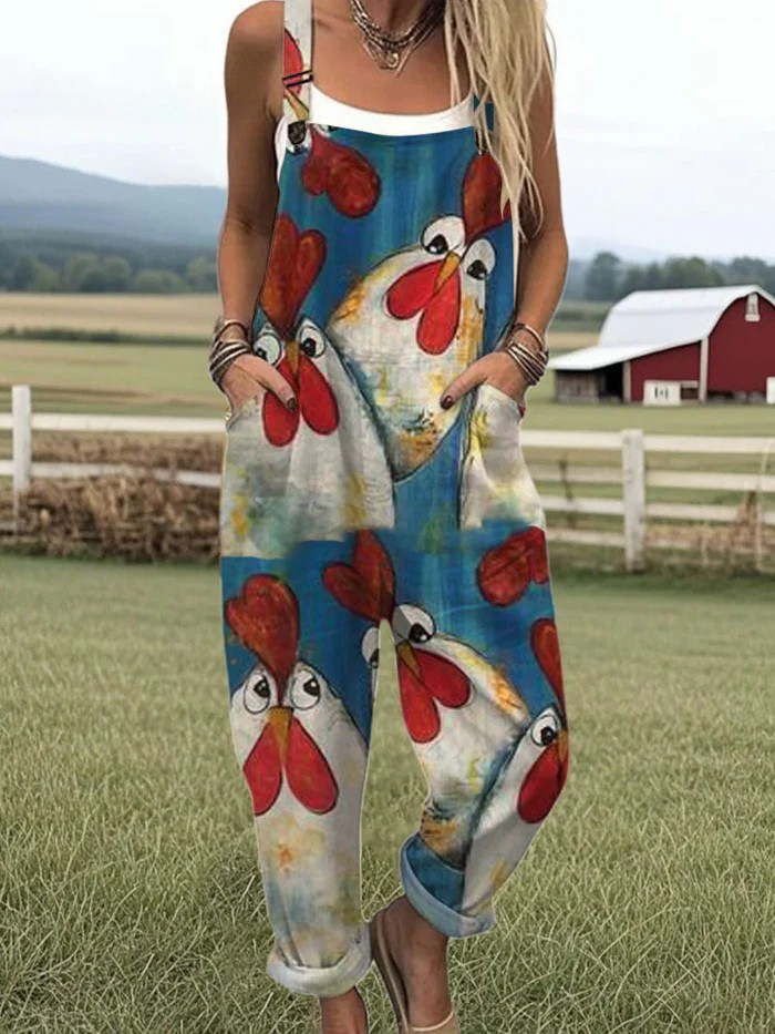Cluckin’ Cute Dungarees
