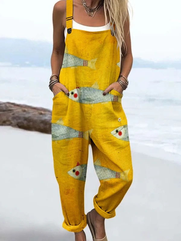 Sunny Swimmer Dungarees